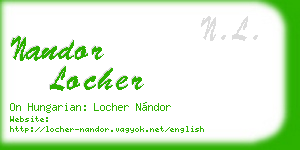 nandor locher business card